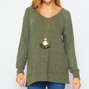 NWT Honeyme ~ 3XL~Olive Color Top / Shirt ~ BRAND NEW